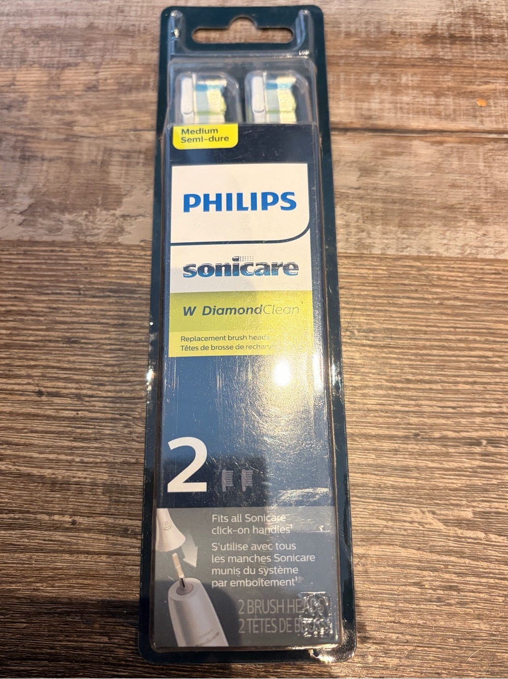 💕 2 Philips sonicare 2 brush heads w diamond clean